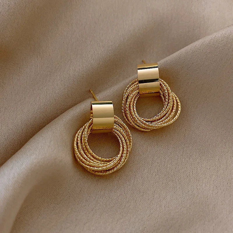 Small Circle Stud Earrings Korean Jewelry