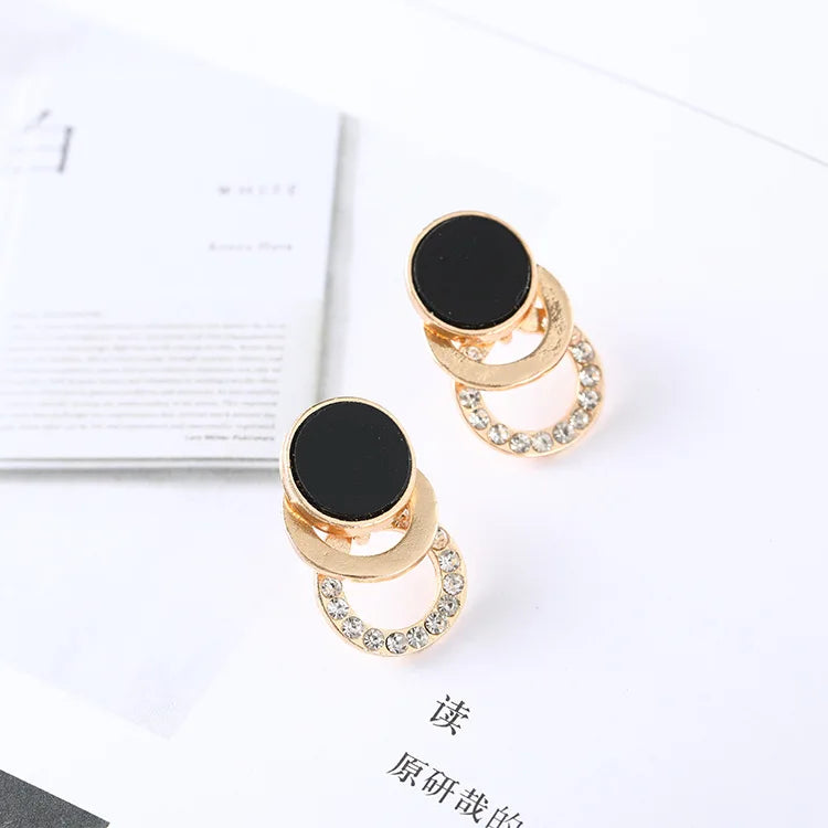 Small Circle Stud Earrings Korean Jewelry