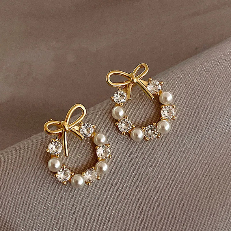 Small Circle Stud Earrings Korean Jewelry