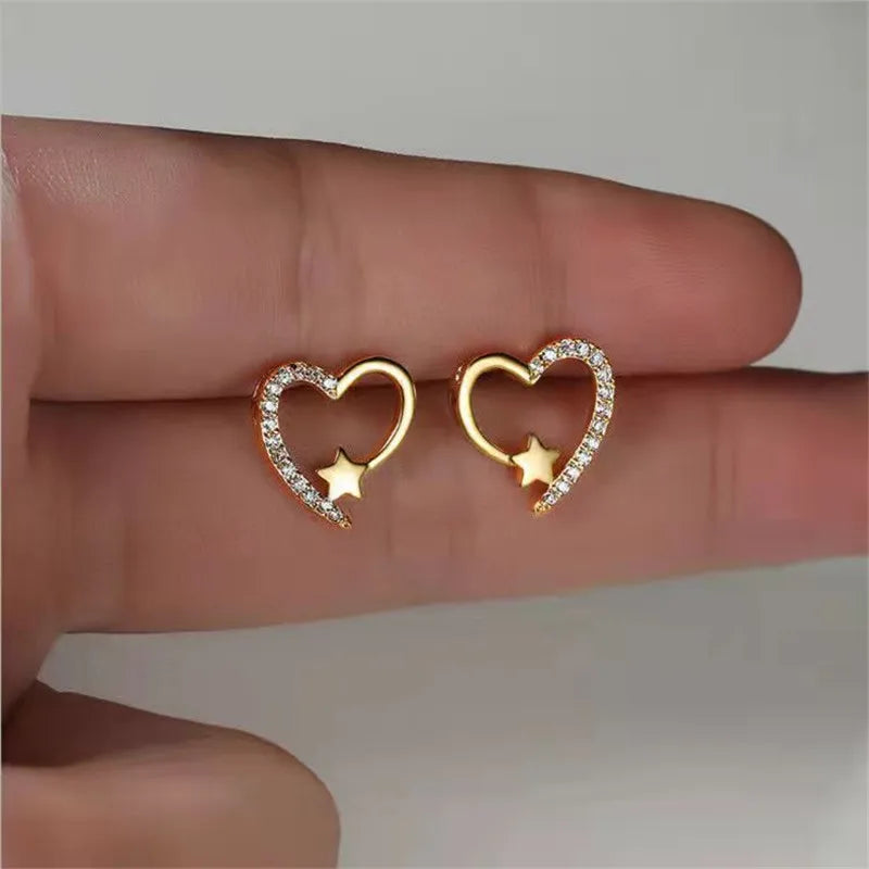 Small Circle Stud Earrings Korean Jewelry