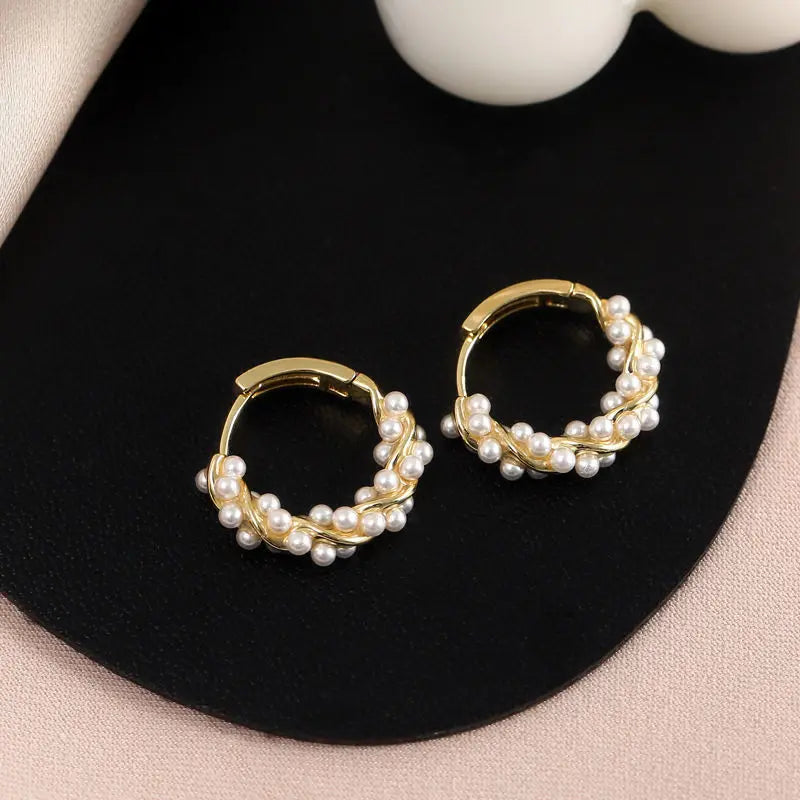 Small Circle Stud Earrings Korean Jewelry