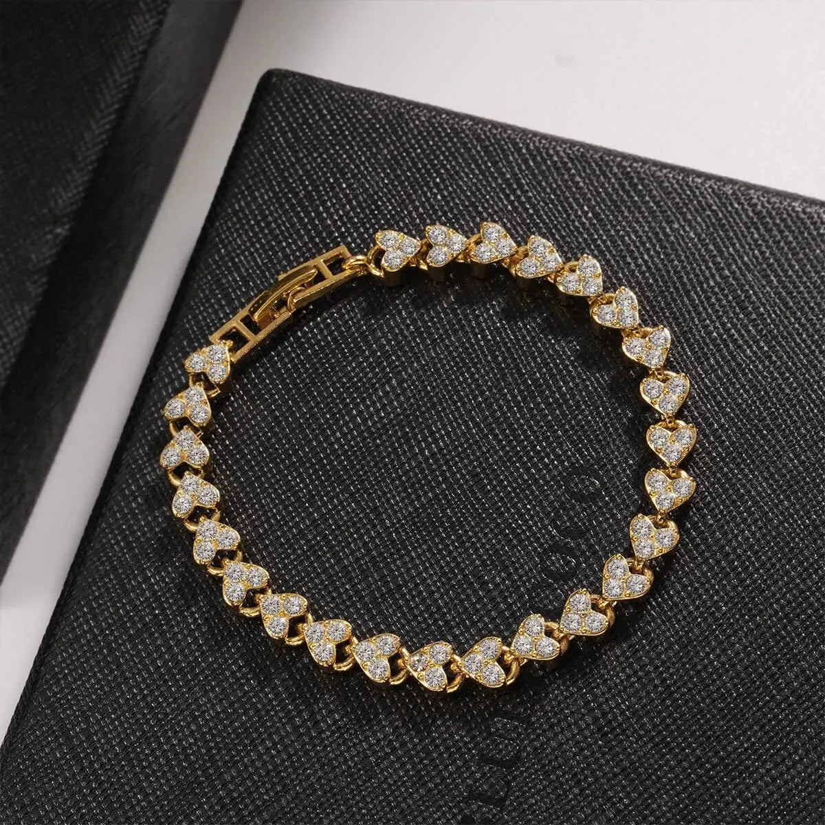 Roman Luxury Crystal Geometric Chain Bracelets